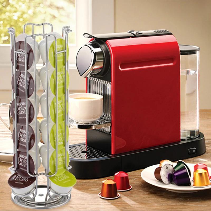 

YONTREE 1 PC Coffee Display Shelves For Coffee Capsule Display Shelf Kitchen Storage 24 32 Cups For Choice