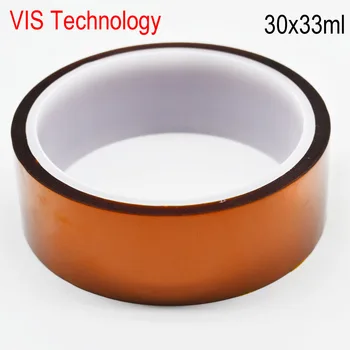 

1pc 30mm x 33m High Temperature Tape Heat Resistant Polyimide Tape for RepRap 3D printer Bed parts