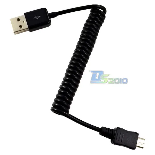 High Quality1M Spiral Coiled USB A male M to Micro USB B 5Pin Male