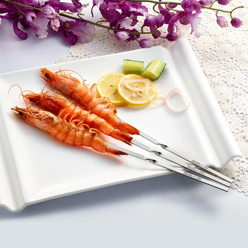 

6 Pieces 9.8''/25cm Flat Barbecue Needles BBQ Skewers Flat Stainless Steel BBQ Skewer Needle Barbecue Sticks Bbq Accessories