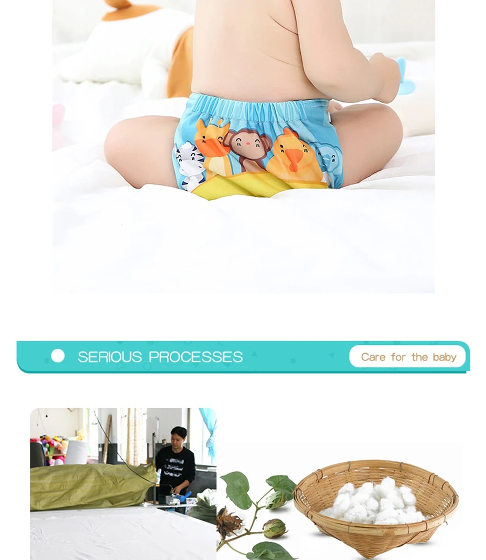 Happy Flute органический хлопок Новорожденные подгузники крошечные AIO ткань пеленки, водонепроницаемый PUL Fit 3-6 кг ребенка