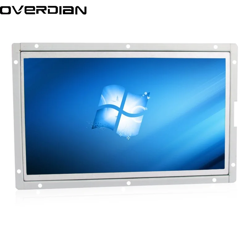 

10/10.1" Industrial Control Lcd Resistive /Singe Touch Monitor VGA/HDMI/USB Interface Metal Shell White Open Frame 1280*800