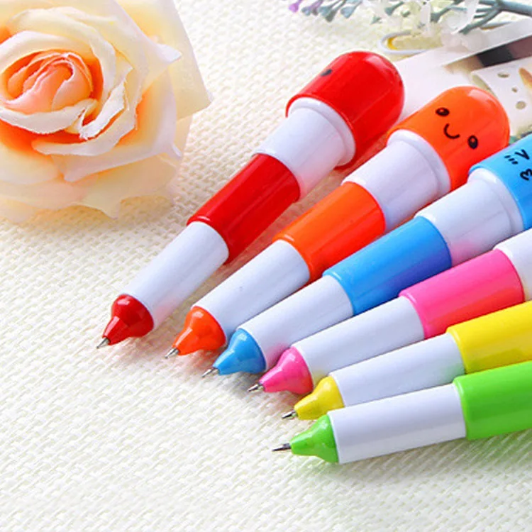 Korea stationery wholesale cute cartoon smiley face pill creative