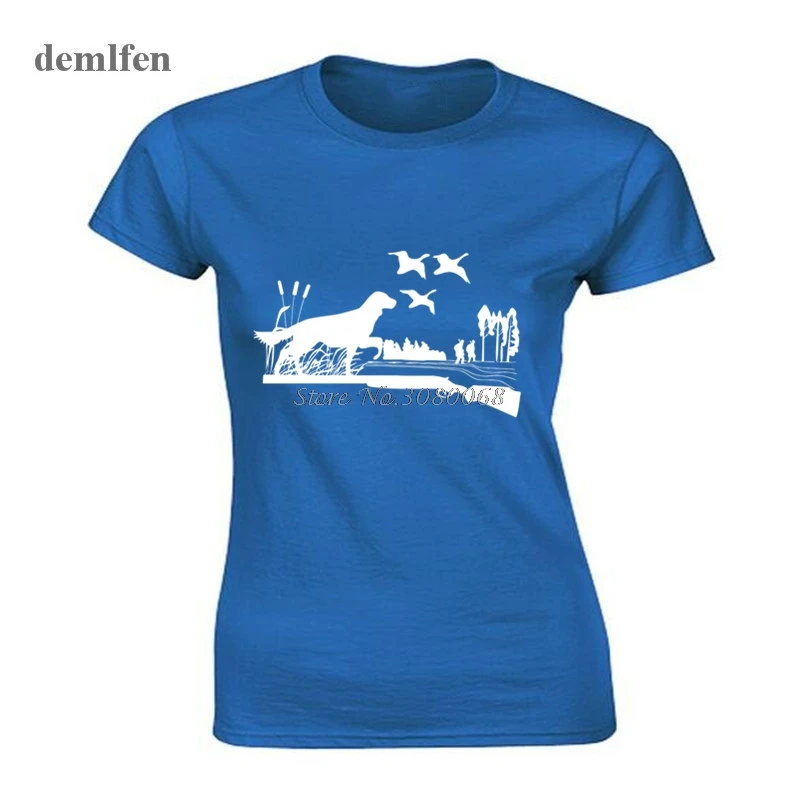 

Women T-shirt Short Sleeve New Huntings Dog Ducks Gun Hunters T-shirt Funny Tee Shirts For Girl Hipster O-neck Causal Cool Tops