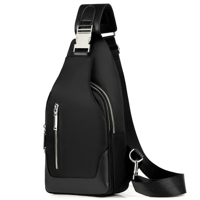 Новая роскошная брендовая мужская сумка через плечо, мужская сумка через плечо с зарядкой через usb, оксфордская сумка-мессенджер на плечо, повседневная мужская сумка-слинг - Цвет: Black