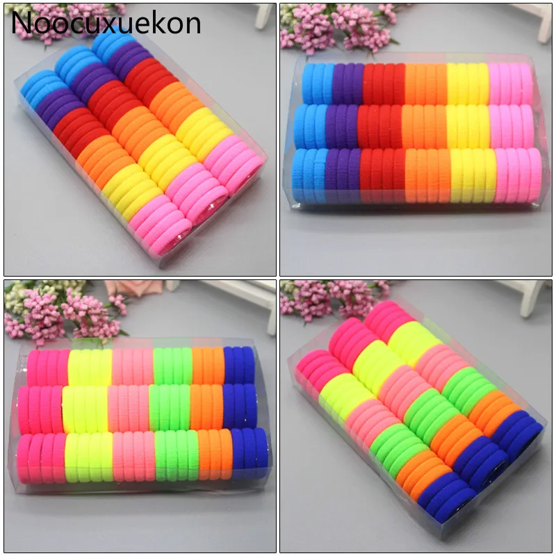 

Wholesale 66pcs/pack Headwear Candy Color Quality Elastic Ponytail Holders Hair Accessories Girl Women Rubber Bands Tie Gum