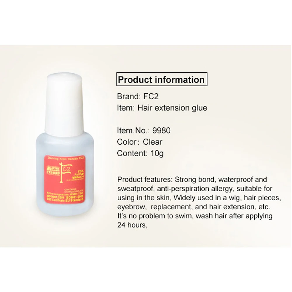 hair glue hair bond glue 4 Star10ml hair extension lace wig glue lace front wig adhesive ultra hold adhesive wig bond waterproof