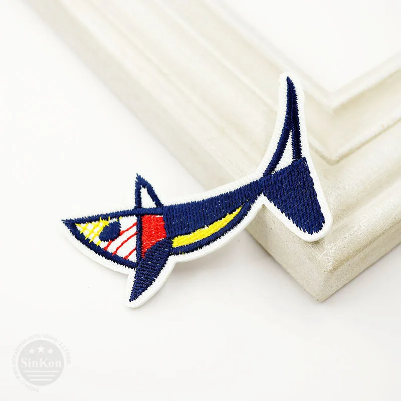 Fish 5 0x7 0 см тканевый значок для рукоделия нашивки одежды Мультяшные ткань шитья