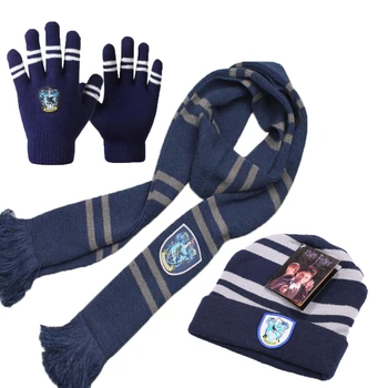 

Harri Potter Costume Cosplay Series Scarf Scarves Touch Gloves Hat Gryffindor/Slytherin/Hufflepuff/Ravenclaw Children's Gift