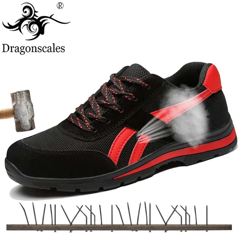 

Men's Summer Breathable Indestructible Steel Toe Outdoor Safety Work Shoes Men Industrial Construction Puncture Proof Work Boots