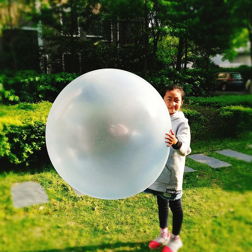

TPR Transparent Bubble Balloon Outdoor Ball Inflatable Toy Balls Tear-Resistant Super Inflatable for Children Fun Play Toys
