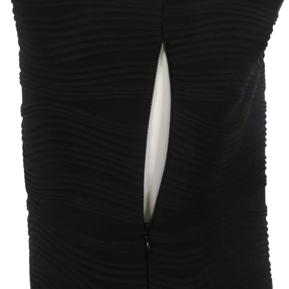 Elegant Vintage Retro Deep V Back Sleeveless Bodycon Pencil Dress