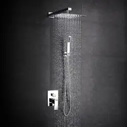 Ванная комната роскошные дождь смеситель для душа комбинированный Настенный осадков Насадки для душа Системы одноцветное смеситель для