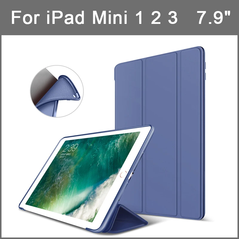 Чехол для iPad Mini 1 2 3 чехол из искусственной кожи Силиконовый мягкий A1490/A1491 7
