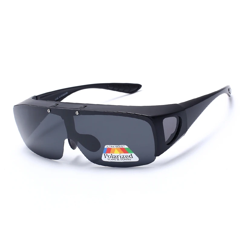 Подходят над солнцезащитные поляризационные очки для мужчин и женщин солнцезащитные очки для рыбалки покрытие для близорукости очки ночного видения вождения очки - Название цвета: Серый