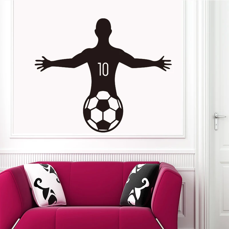 Vinyl Walls Sticker Football Footballer Sport Wall Stickers for Living