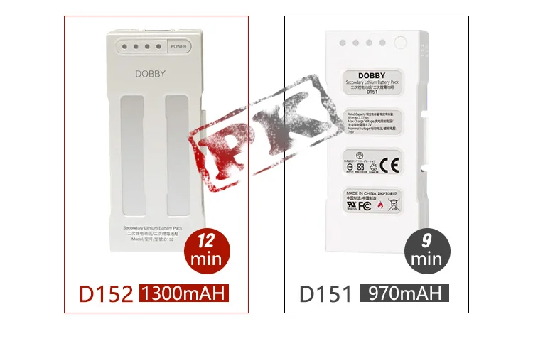 

Original ZeroTech Dobby 1300mAh LiPo 2S Replace Battery For ZeroTech Dobby Pocket Selfie Drone New Version D152