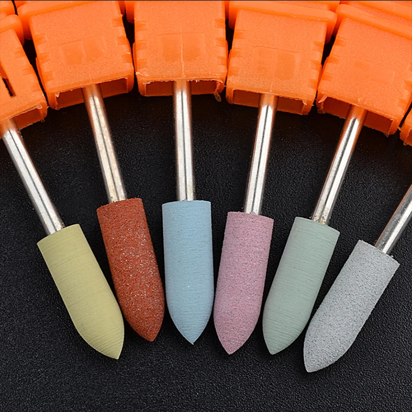 1 Pc Electric Nail Drill Bit Silicone Nail Polishing Grinder Nail