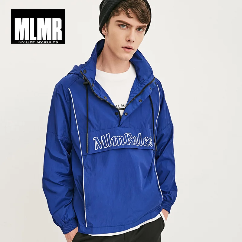 

MLMR Pure Color Hooded Stand-up Collar Jacket M|218121576