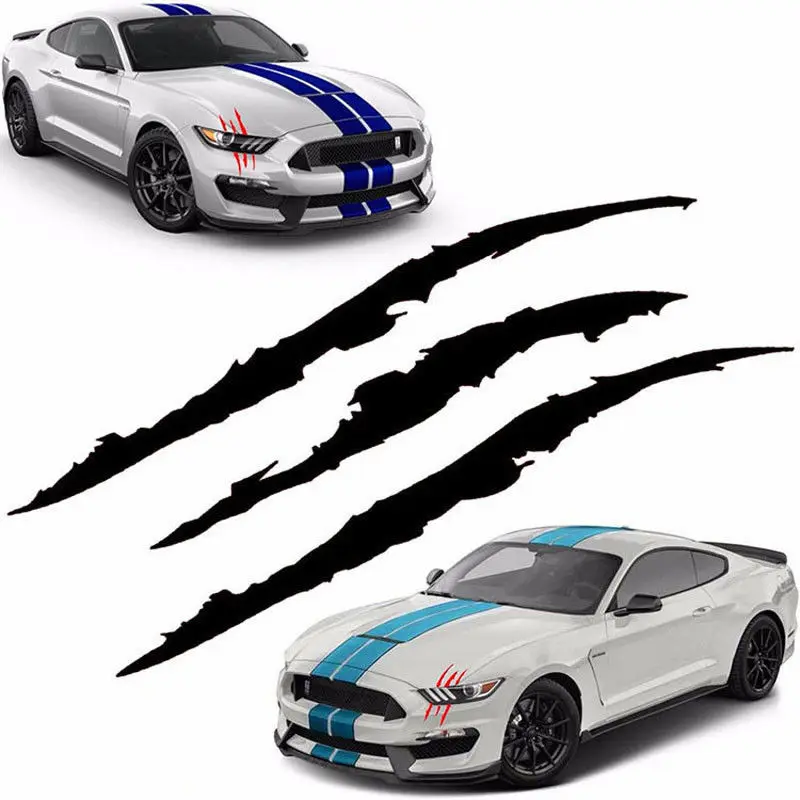 

2 Pcs/Pack 40cm*12cm Car Reflective Monster Sticker Scratch Stripe Claw Marks Car Auto Headlight Vinyl Decal Car Styling
