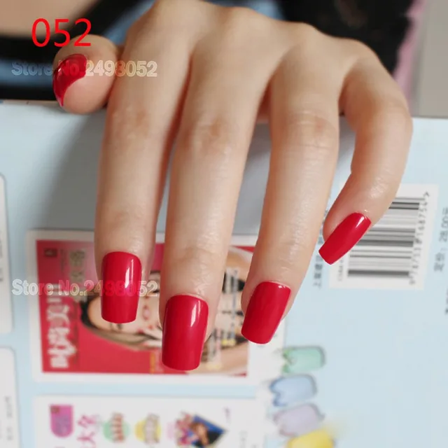 24pcs Fashion Y Red Flat Top Fake Nails Art Tips Artificial 24pcs Fashion Y Red Flat Top Fake Nails Art Tips Artificial Designed Candy Acrylic