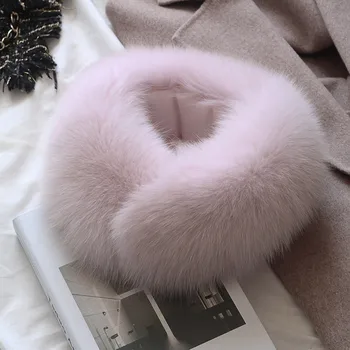 

2019 Fashion Hot Female Scarf Real Quality Fox Fur Scarf Brand Thick Warm Winter Warm Scarf Multi-Color Optional.m Scarf Multi