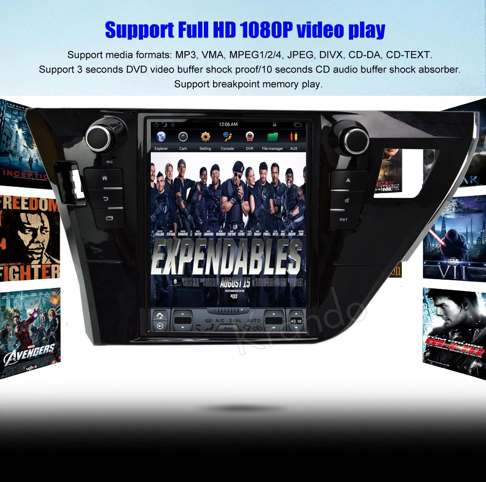 Perfect Krando Android 8.1 10.4" Vertical screen car gps navigation radio player for Toyota Corolla 2013-2016 multimedia system 9 Perfect Krando Android 8.1 10.4" Vertical screen car gps navigation radio player for Toyota Corolla 2013-2016 multimedia system 9