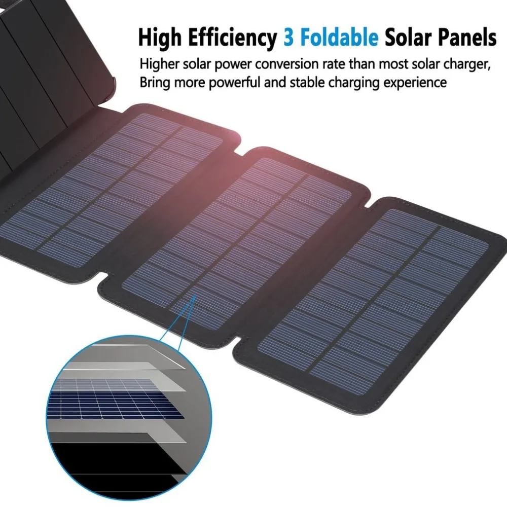 Foldable Power Bank Dual USB Solar Powerbank External Battery Charger Poverbank for Xiaomi for Iphone6 7 8 X for Ipad Foldable Power Bank Dual USB Solar Powerbank External Battery Charger Poverbank for Xiaomi for Iphone6 7 8 X for Ipad