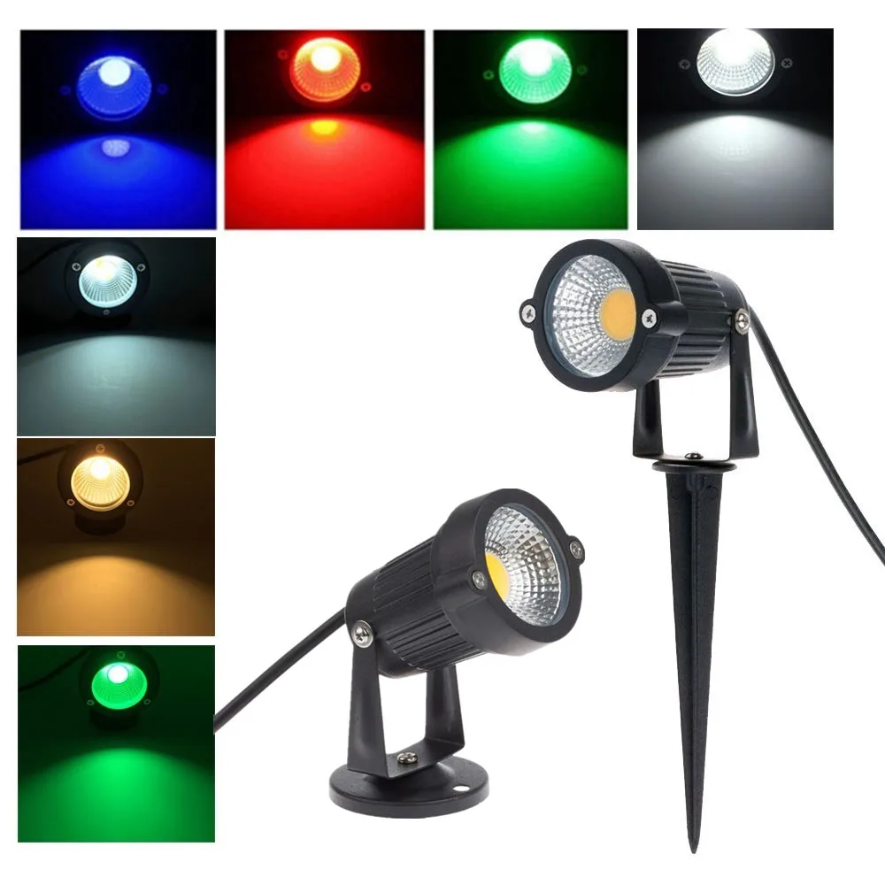 5pcs Led Garden Lights 85 265v 5w COB LED Lawn Light For Garden Outdoor