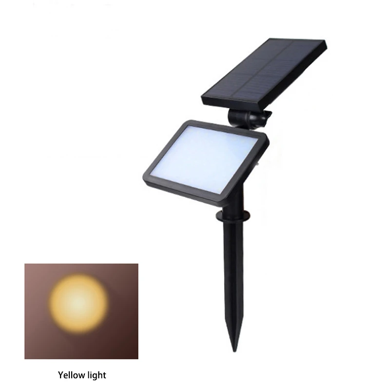 Супер яркий 48 Светодиодный точечный светильник на солнечной энергии, садовый светильник для газона, ландшафтный светильник, уличный водонепроницаемый точечный светильник, светодиодный светильник-Спайк