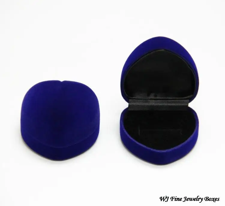 

Free shipping! 2x Red Velvet Cover Heart Shaped Jewelry Ring Show Display Storage Box Case Wedding Gift Box Valentine's day