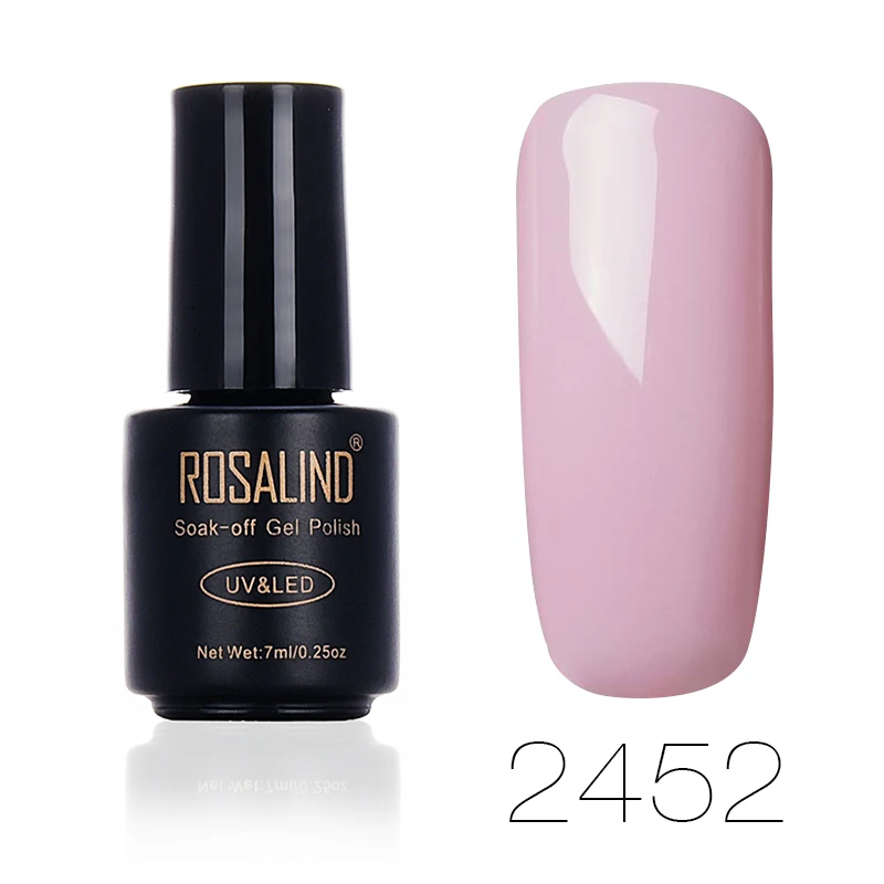 

ROSALIND 7ML Pink Purple Nail Polish Colorful Nail Gel Polish Vernis Semi Permanent Gel Nail Varnishes Soak off Gel Nail polish