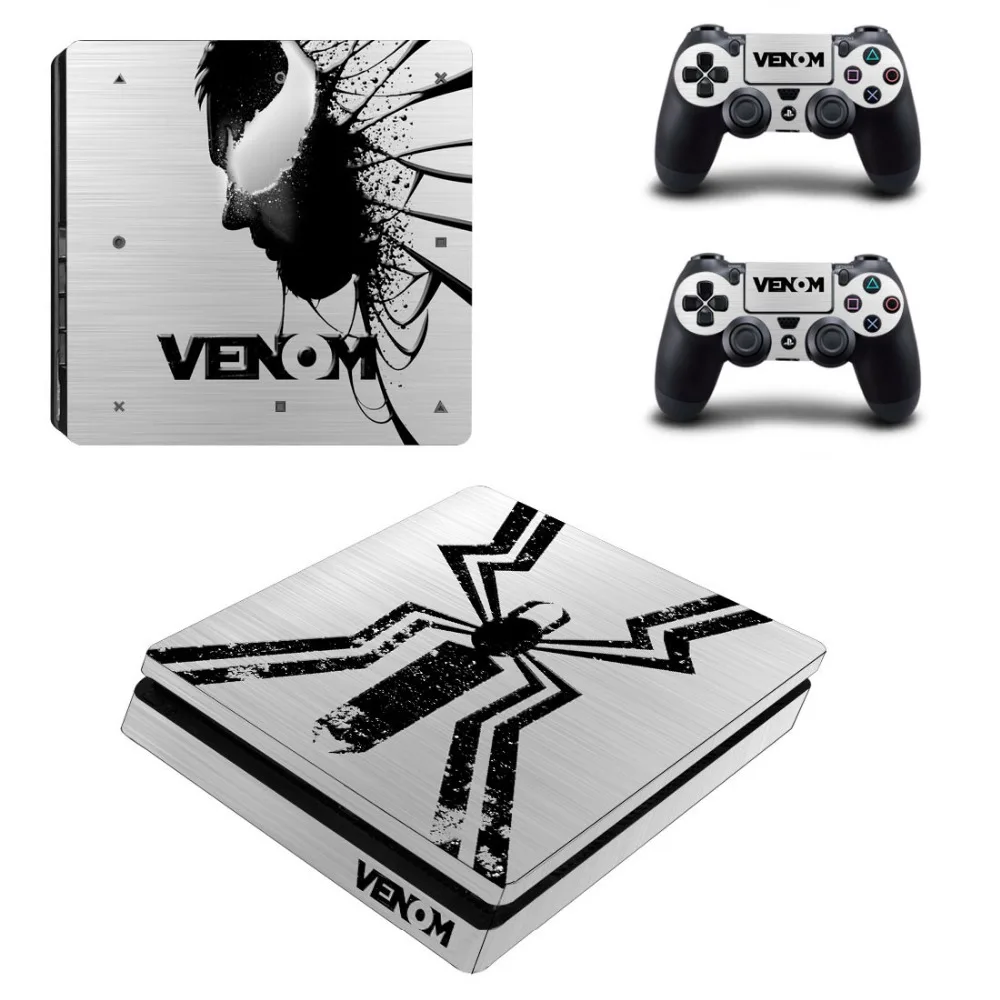 Горячая игра Venom наклейки кожного покрова для Playstation 4 PS4 Slim консоли и контроллеры виниловые наклейки Play Station 4 тонкий защитный чехол