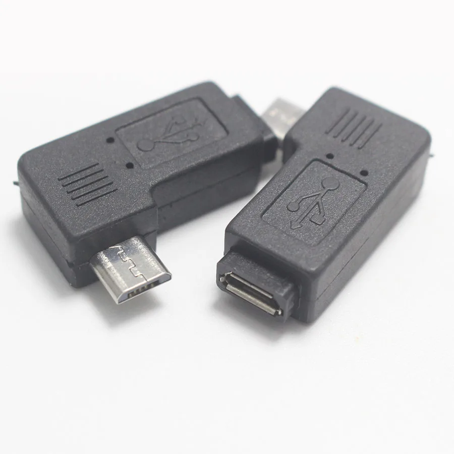 1 шт. 90 градусов левый и правый угловой мини-usb 5-контактный разъем для Micro USB Мужской адаптер для синхронизации данных разъем Micro USB для мини-usb разъем