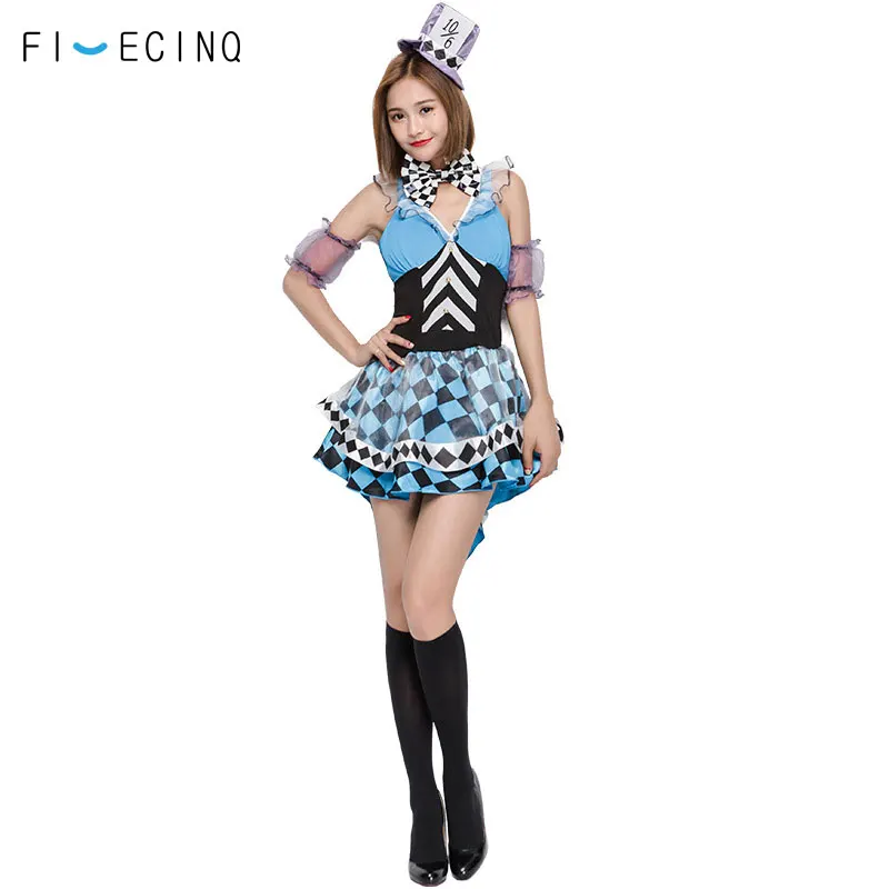 

Alice in Wonderland Skirt Role Play Magician Costume Anime Cosplay Fancy Gorgeous Short Dress Women Girls Festival Party Outfit