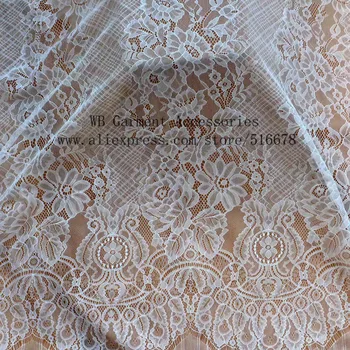 

3meters/lot New off white rose flowers on tulle lace fabric wedding dress lining/background fabric 150cm