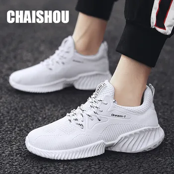 

CHAISHOU shoes men Casual sneakers spring man Male breathable lace-up Mesh cloth outdoor hiking and sports shoes CS-319