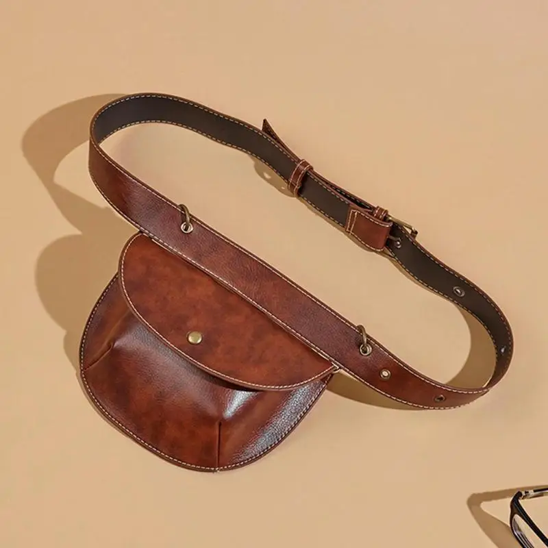 Женский кожаный ремень сумка, чехол для телефона поясная сумка люксовый бренд женский поясной пакет Heuptas Pochete коричневый