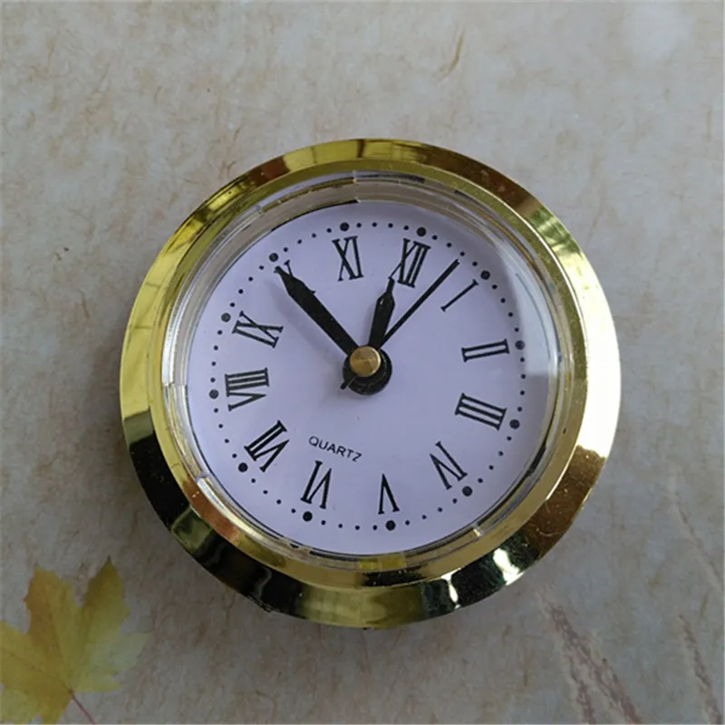 

1 Piece Diameter 50MM Gold Rim Built - in Clock Tools Quartz Insert Clock DIY Clock Accessories with Arbic and Roman Number