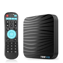 Акция-T95X2 Smart Tv Box Android 8,1 Amlogic S905X2 четырехъядерный H.265 4K Youtube медиаплеер телеприставка T95 X2