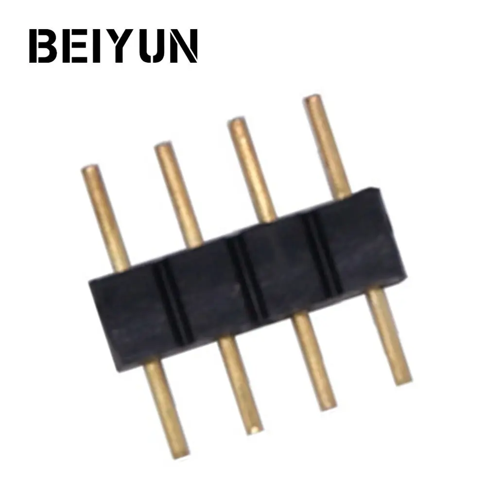 BEIYUN 10 шт. 4pin игольчатый разъем RGB Conncetor для RGB светодио дный Газа 5050 2835 3528 4pin RGB светодио дный разъем