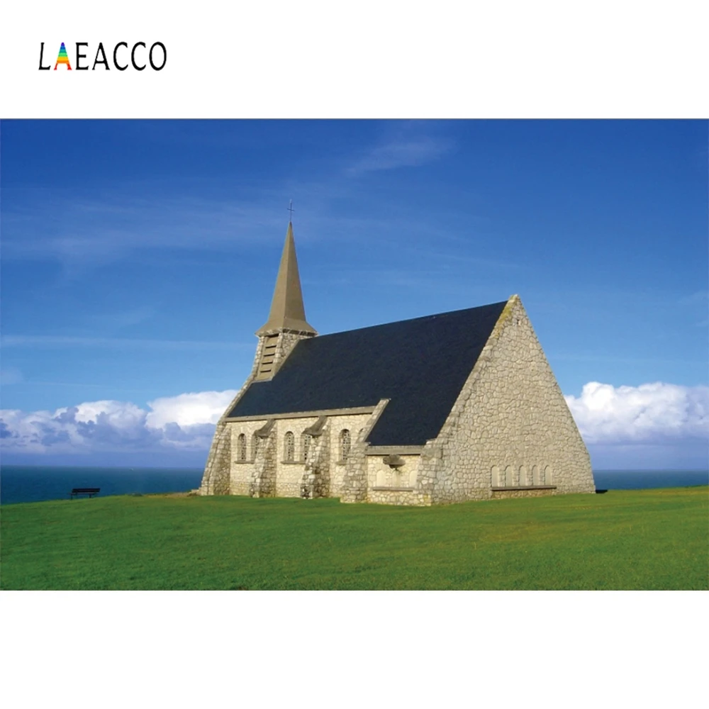 

Laeacco Nature Scenic House Church Worship Portrait Photography Backgrounds Customized Photographic Backdrop For Photo Studio