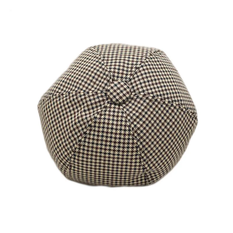 

SUOGRY Bowler Women Vintage Beret Cap For Autumn Winter Vintage Plaid Lady Outgoing Art Painter Hat Warm Stylish Pumpkin Hats