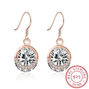 

S925 sterling silver standard trend ladies 925 sterling silver jewelry luxury women's earrings 925 pure silver ear hook jewelry