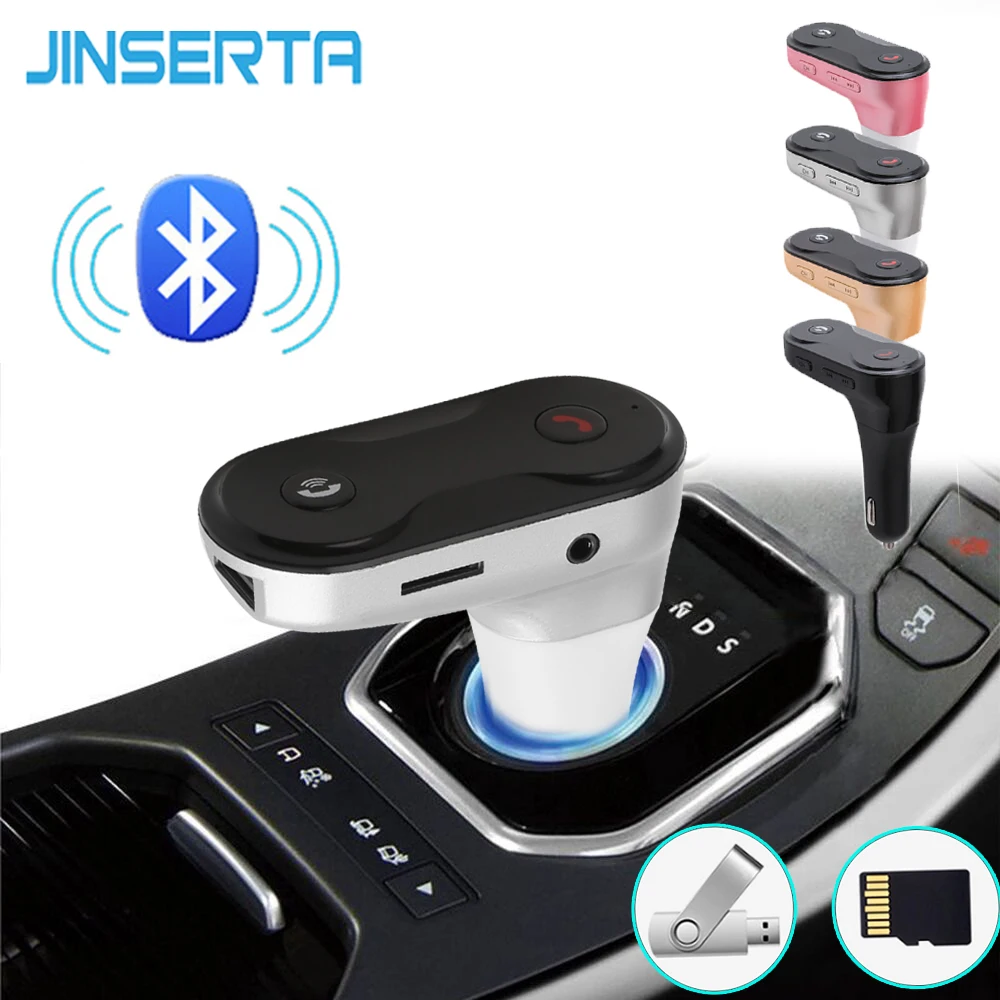 

JINSERTAR Wireless FM Transmitter Modulator Bluetooth Car Kit G7 Charger upgrade AUX HandsFree Music Mini MP3 Player Car Styling