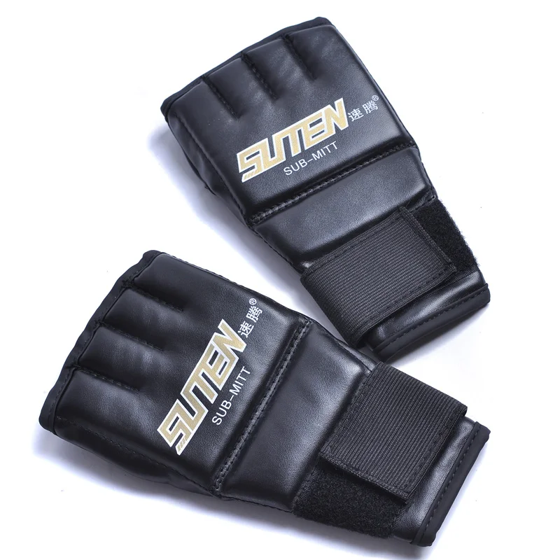 

Высококачественные Боксерские перчатки Guantes de boxeo на полпальца, боксерские рукавицы, мешочек для песка, карате, протектор для тхэквондо, кикбоксинг, 3 цвета