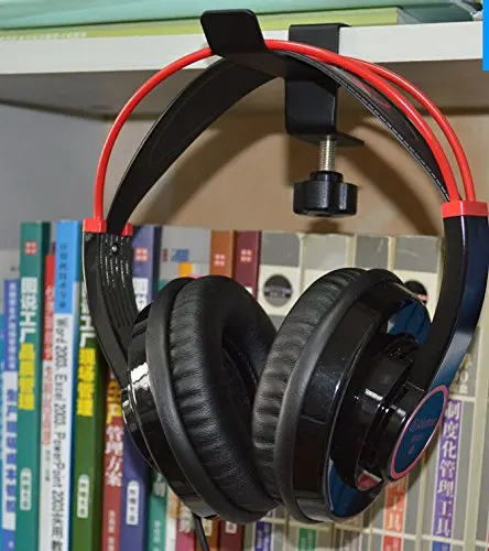 Heavy Duty Headphone Holder Headset Wall Mount Stand Hanger Clip for Microphone Musical Stand Black 