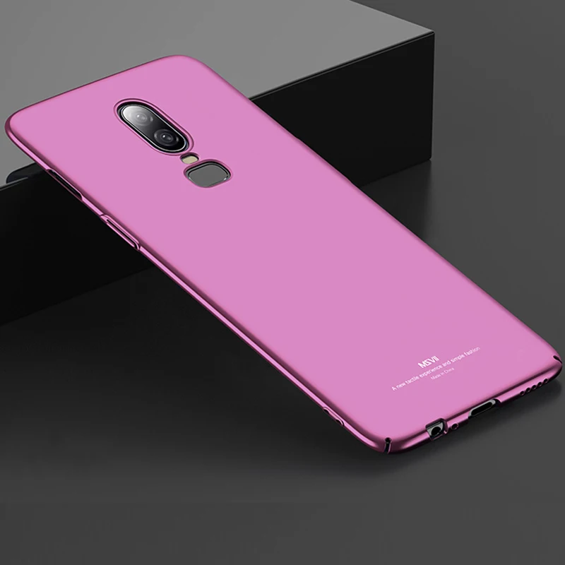 Чехол для OnePlus 6 оригинал MSVII Роскошный ультра тонкий жесткий PC матовый чехол One Plus