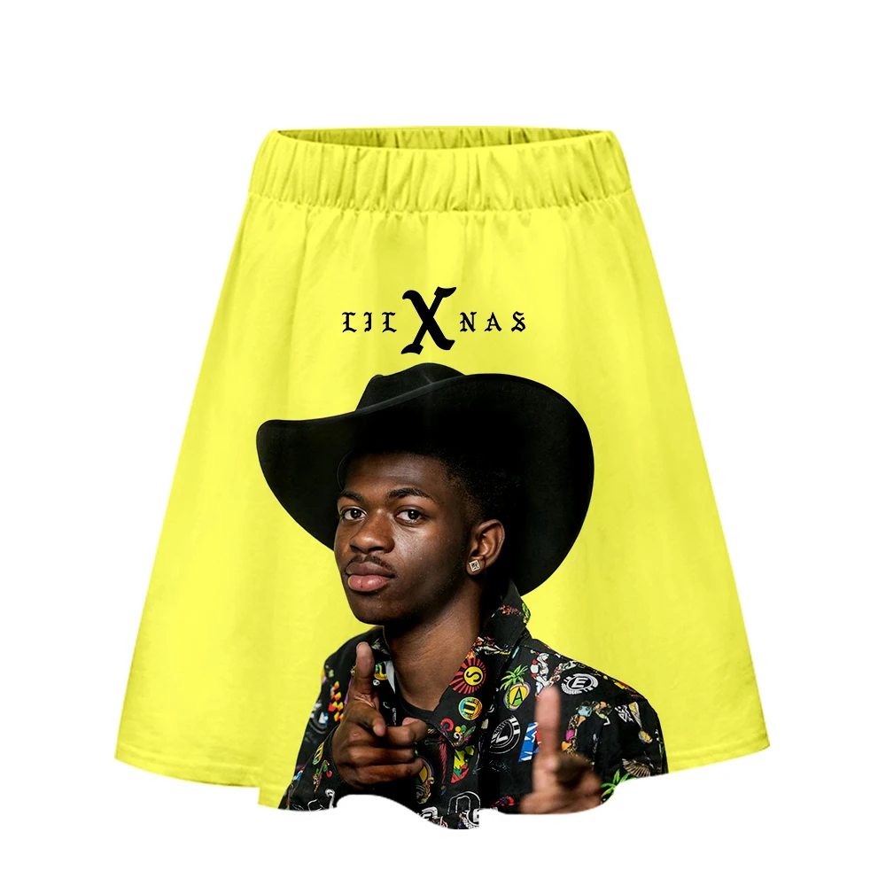 Американский раппер Lil Nas X 3D стильная юбка для девочек Повседневная летняя трендовая модная женская Повседневная Юбка крутая летняя Модная