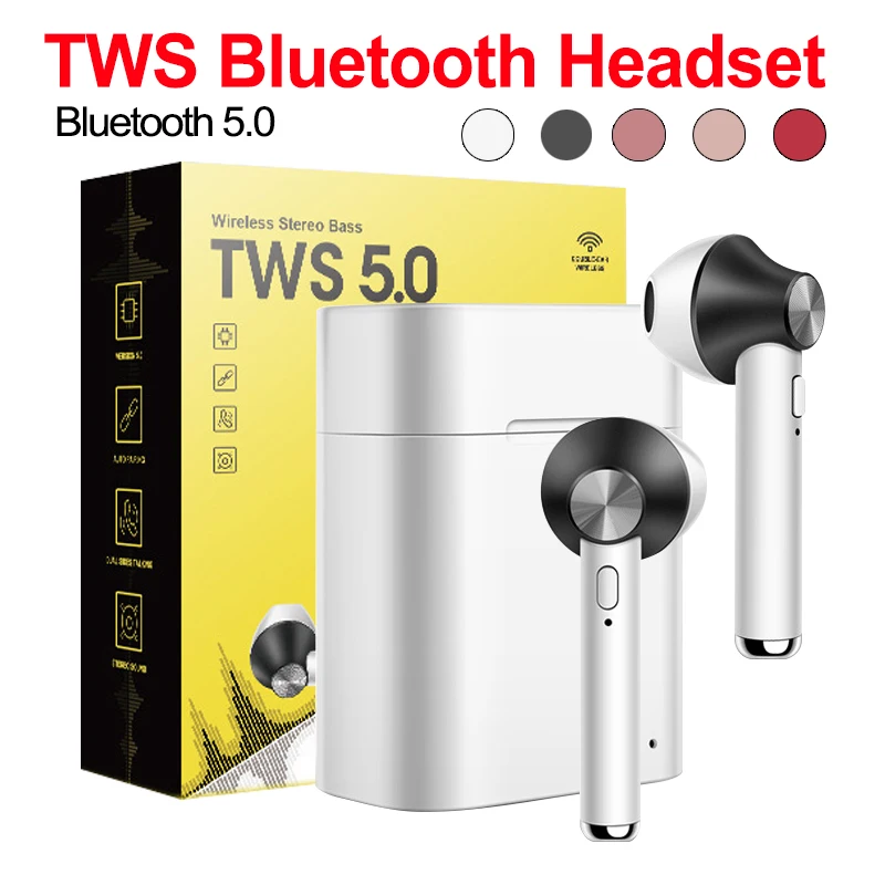 

Bluetooth Earphones Wireless Bluetooth 4.2 Earbuds Touch control Earphones for IPhone Xiaomi Android Phone PK I8 I9 I7